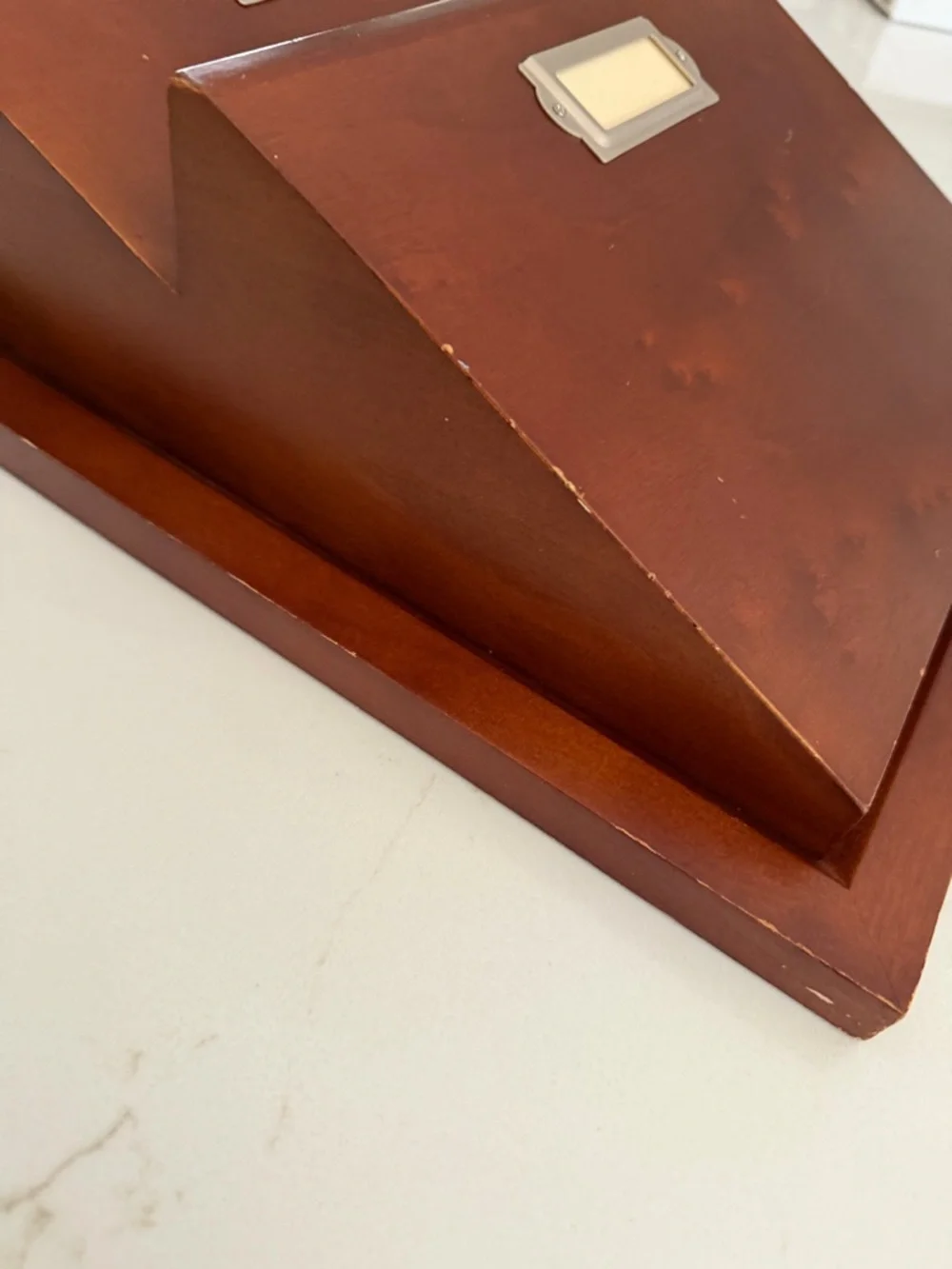 Pottery Barn Cherry Brown Two-Tier Wall File Organizer